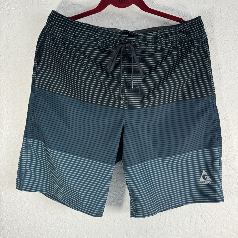 Gerry Men's Swim Shorts Swim Trunk Size M Stretch Water‎ Repel UV Protect Blue